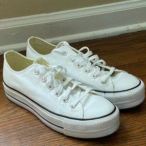 Converse - White Platform Gym Shoes